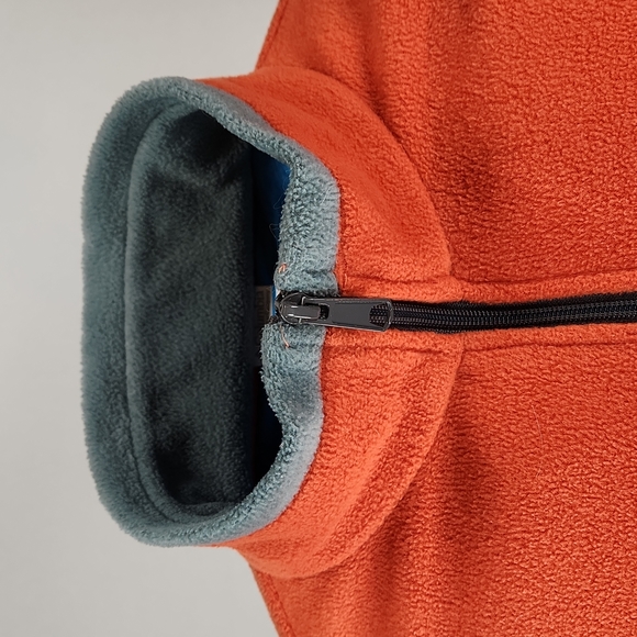 Columbia Full zip fleece jacket Size L Orange/Grey - Picture 9 of 17